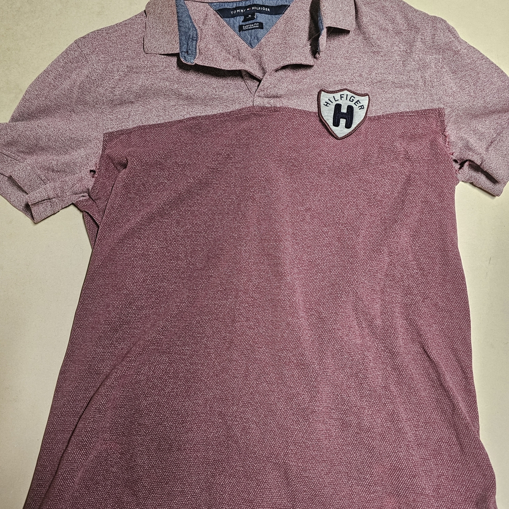 Tommy Hilfiger Men's Two-Tone Pink Polo Shirt